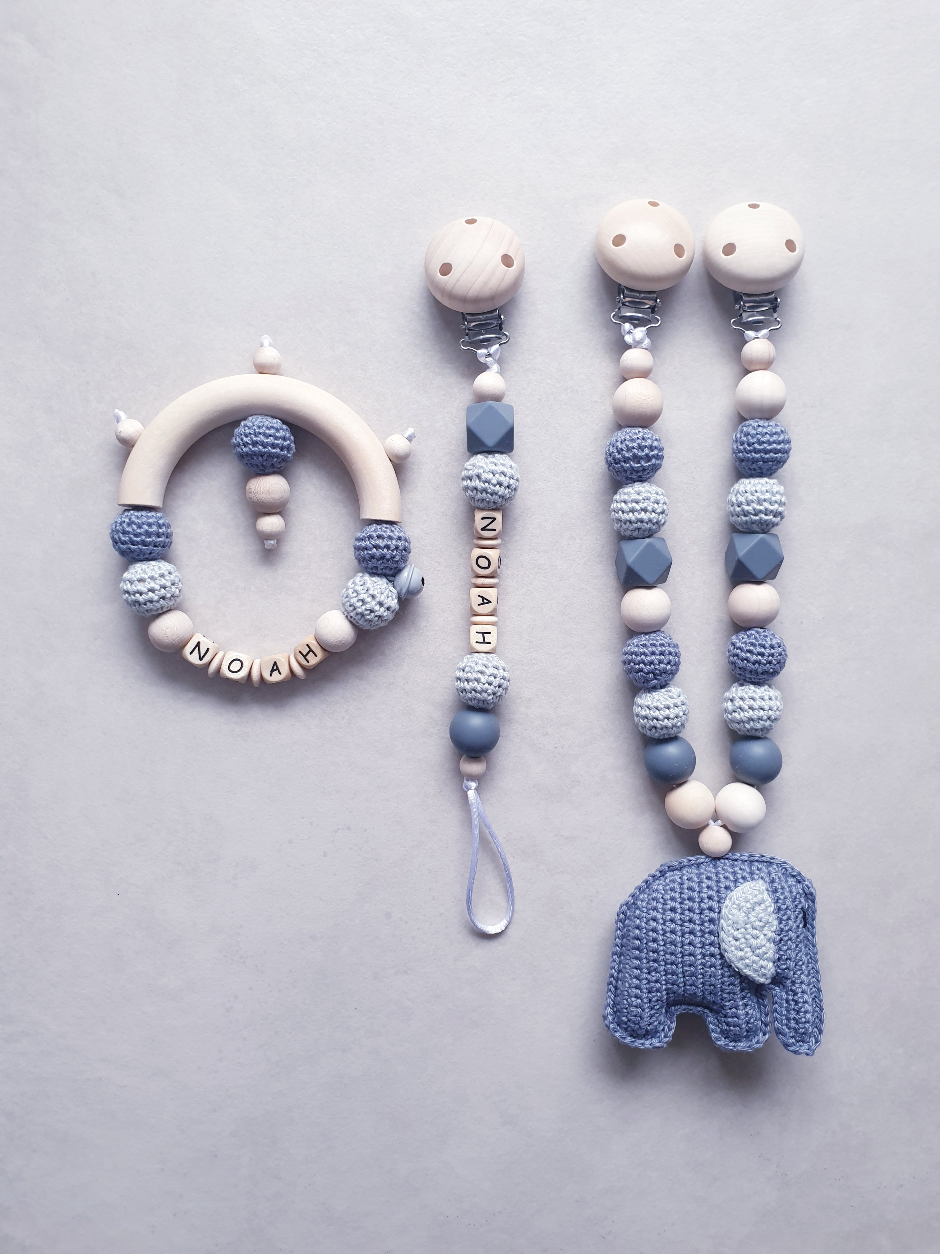 Newborn Set ELEFANT "antrazit"