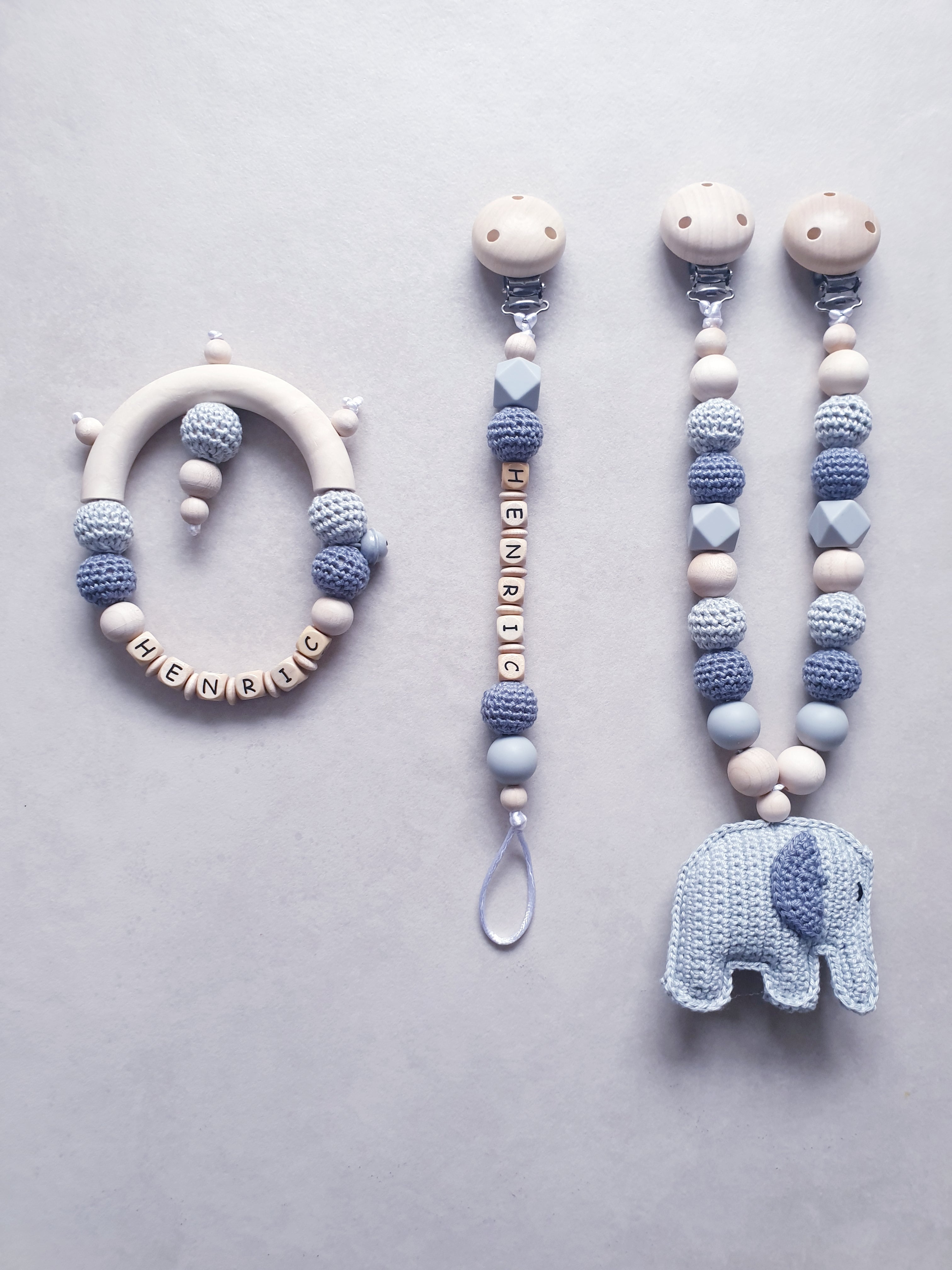 Newborn Set ELEFANT "antrazit"