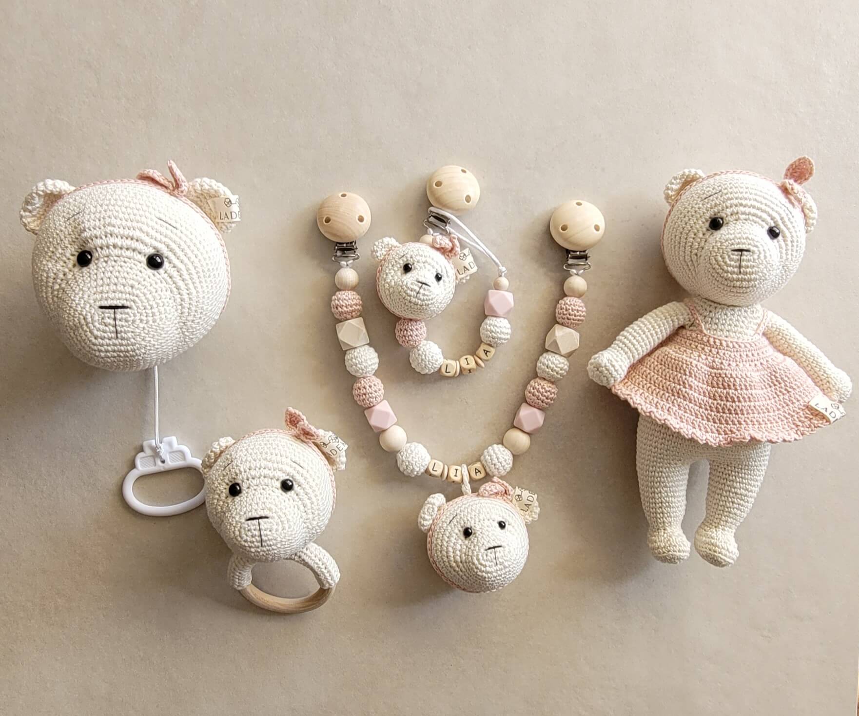 Newborn Set Teddybär "rosa"